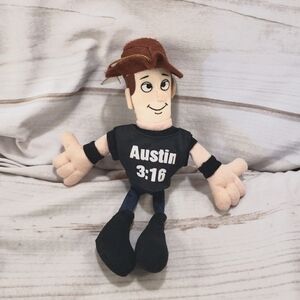 Steve Austin 3:16 Plush Doll Hanging Window Cling Vintage 9 Inch